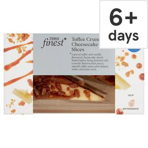 Tesco Finest 2 Toffee Crunch Cheesecake Slices 180G