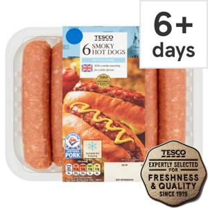 Tesco 6 Smoky Hot Dogs 480G