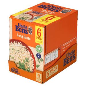 Uncle Ben's Long Grain Microwave Rice 6 x 250g