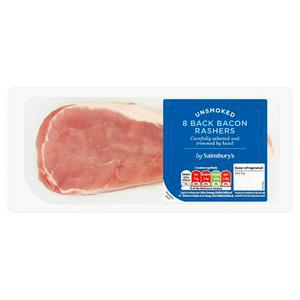 Sainsbury's Unsmoked Back Bacon Rashers x8 250g