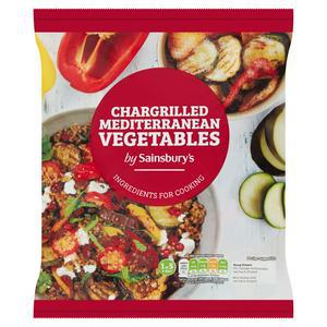 Sainsbury's Chargrilled Mediterranean Vegetables (Aubergine, Courgette, Red & Yellow Peppers) 500g