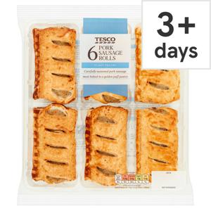 Tesco 6 Pack Sausage Rolls 360G