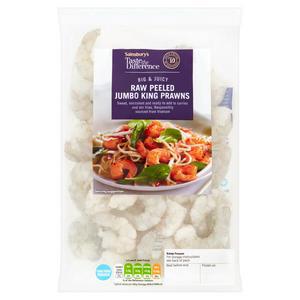 Sainsbury's Raw Jumbo King Prawns, Taste the Difference 225g