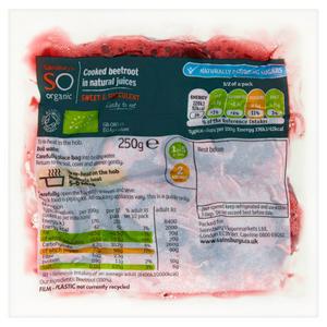 Sainsbury's Beetroot Vacuum Pack, SO Organic 250g