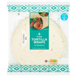 Sainsbury's Plain Tortilla Wraps x8 512g