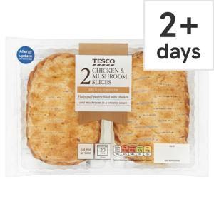 Tesco 2 Chicken & Mushroom Slices 300G