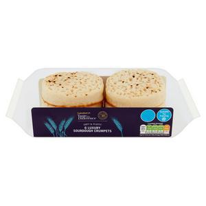 Sainsbury's Luxury Sourdough Crumpets, Taste the Difference x6