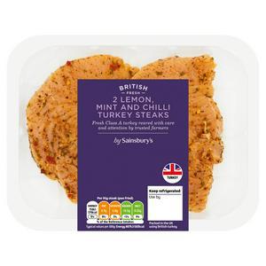 Sainsbury's Lemon, Mint and Chilli Turkey Steaks x2 254g