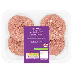 Sainsbury's Turkey Burgers 454g