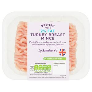 Sainsbury's Turkey Breast Mince 2% Fat 250g