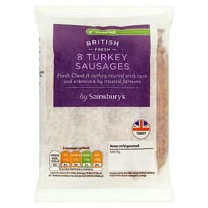 Sainsbury's Turkey Sausages x8 454g