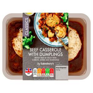 Sainsbury's Classics Beef Casserole with Dumplings 400g (Serves 1)