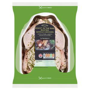 Sainsbury's Roast in the Bag Whole British Chicken with Pork, Sage & Onion Stuffing 1.35kg