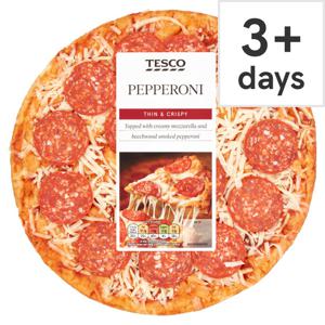 Tesco Thin & Crispy Pepperoni Pizza 278G