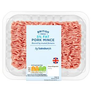 Sainsbury's British Pork Mince 5% Fat 500g