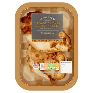 Sainsbury's Cooked Roast Chicken Breast Fillets x2 240g