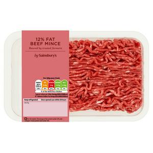 Sainsbury's Beef Mince 12% Fat 500g