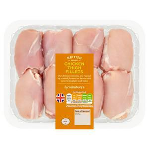 Sainsbury's Chicken Thigh Fillets 640g