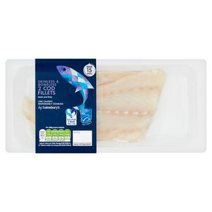 Sainsbury's Cod Fillets, Boneless & Skinless 250g