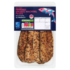 Sainsbury's British Hot Smoked Peppered Mackerel Fillets x2 (approx. 280g)