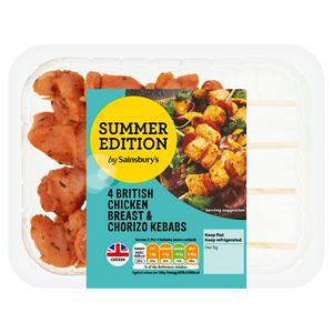 Sainsburys' Chicken & Chorizo Kebab, Summer Edition 284g