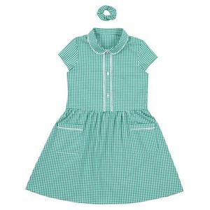 Nutmeg Girls Green Sporty Gingham Dress 12-13 Years 2PK