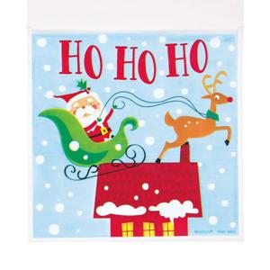 Zip-Top Colourful Santa Christmas Treat Bags