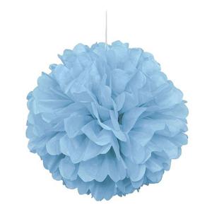 Powder Blue Puff Decoration 40cm