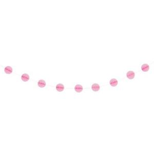 Pink Honeycomb Ball Garland 7ft