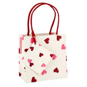 Emma Bridgewater New Hearts Gift Bag, Mini 13X13cm