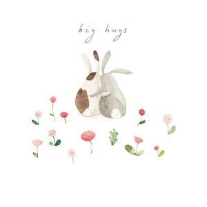 Big Hugs Bunnies Greeting Card