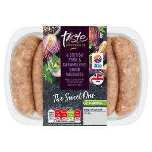 Sainsbury's Pork & Red Onion Sausage, Taste the Difference 400g