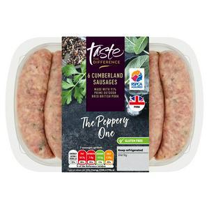 Sainsbury's Pork Cumberland Sausages, Taste the Difference x6 400g