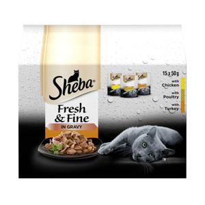 Sheba Fresh & Fine Adult Cat 1+ Poultry Collection In Gravy