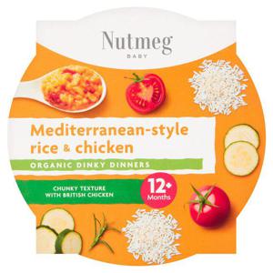 Nutmeg Mediterranean Style Rice & Chicken Baby Food 12M+