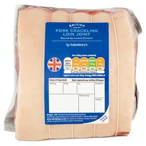 Sainsbury's British Pork Crackling Loin Joint 1kg - 1.8kg