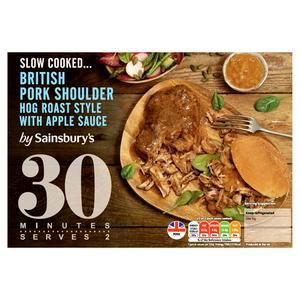 Sainsbury's Slow Cooked British Pork Shoulder Hog Roast Style With Apple Sauce 475g (Serves 2)