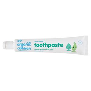 Organic Children Natural Toothpaste Spearmint & Aloe Vera Fluoride Free