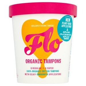 Flo Organic Tampons 8 Regular + 6 Super