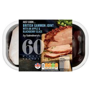 Sainsbury's Just Cook British Gammon Joint With Apple & Blackberry Glaze 470g (Serves 3)