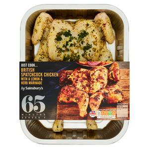 Sainsbury's Just Cook British Spatchcock Chicken with a Lemon & Herb Marinade 1.142kg