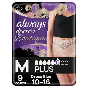 Always Discreet Boutique Incontinence Pants Plus Medium Peach 9 pack