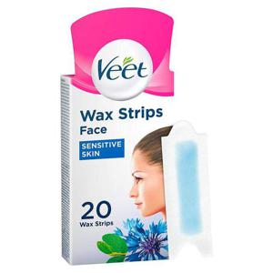 Veet Face Precision Sensitive Skin Wax Strips Almond Oil & Vitamin E