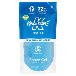 King Of Shaves Refill Sensitive Shave Gel Aloe And Tea Tree