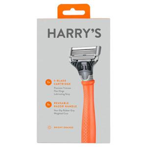 Harry's 5 Blade Cartridge And Handle Bright Orange 1 Pack