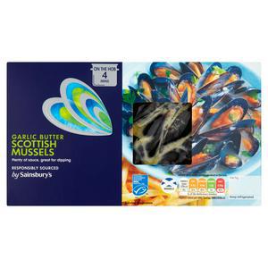 Sainsbury's Scottish Mussels In Garlic Butter 500g (Serves 2)