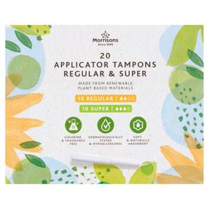 Morrisons 20 Organic Tampons Mixed Pack