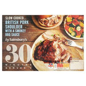 Sainsbury's Slow Cook Pulled Pork Smokey BBQ Pulled Pork 599g (Serves 2)