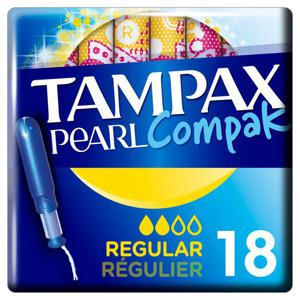 Tampax Pearl Compak Regular Tampons with Applicator 18 pack