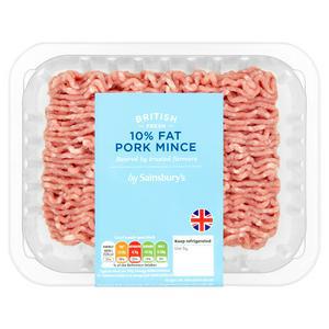 Sainsbury's British Pork Mince 10% Fat 500g